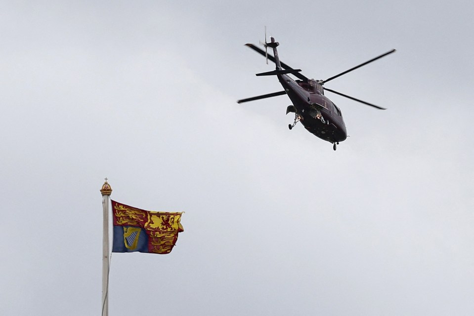 The pair then boarded the Norfolk-bound helicopter