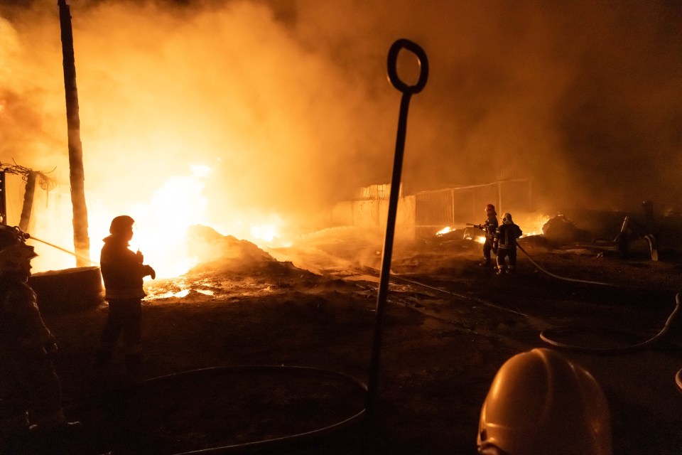 A dozen houses have been incinerated to the ground