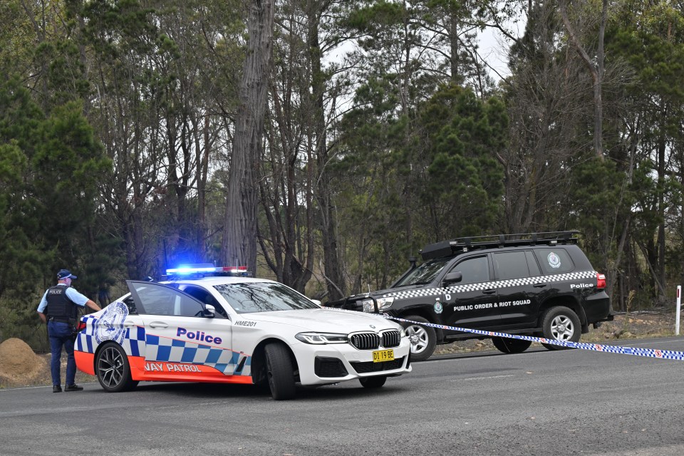 Police at the scene in Bungonia