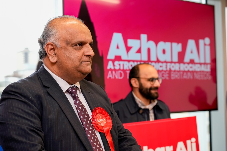 Labour's former candidate for Rochdale Azhar Ali is still on the ballot paper