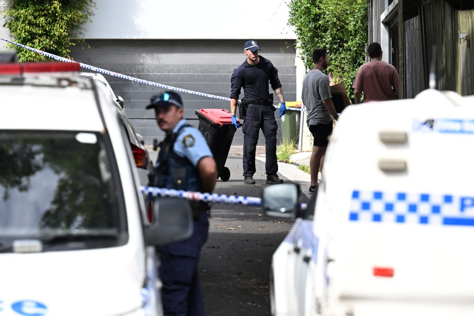 Police established a crime scene at Mr Baird's house after discovering pools of blood