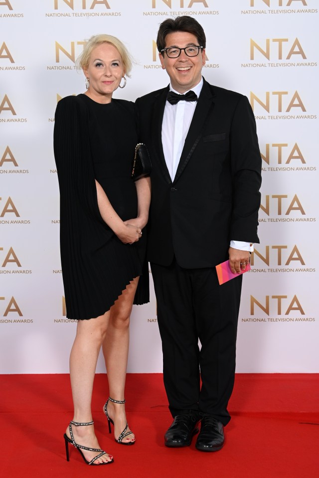 Exclusive..Mandatory Credit: Photo by David Fisher/REX/Shutterstock (12423941w)..Kitty McIntyre and Michael McIntyre..26th National Television Awards, Inside, O2, London, UK - 09 Sep 2021