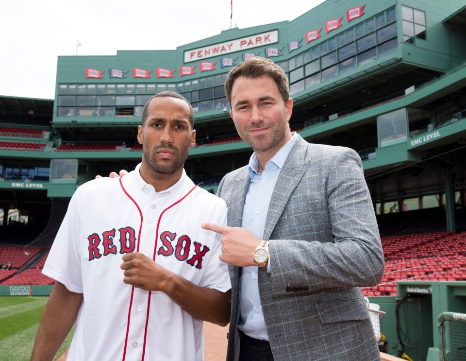 James DeGale with Eddie Hearn in 2015