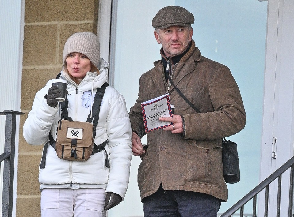 The couple pictured at the Larkhill Royal Artillery Point to Point on January 27