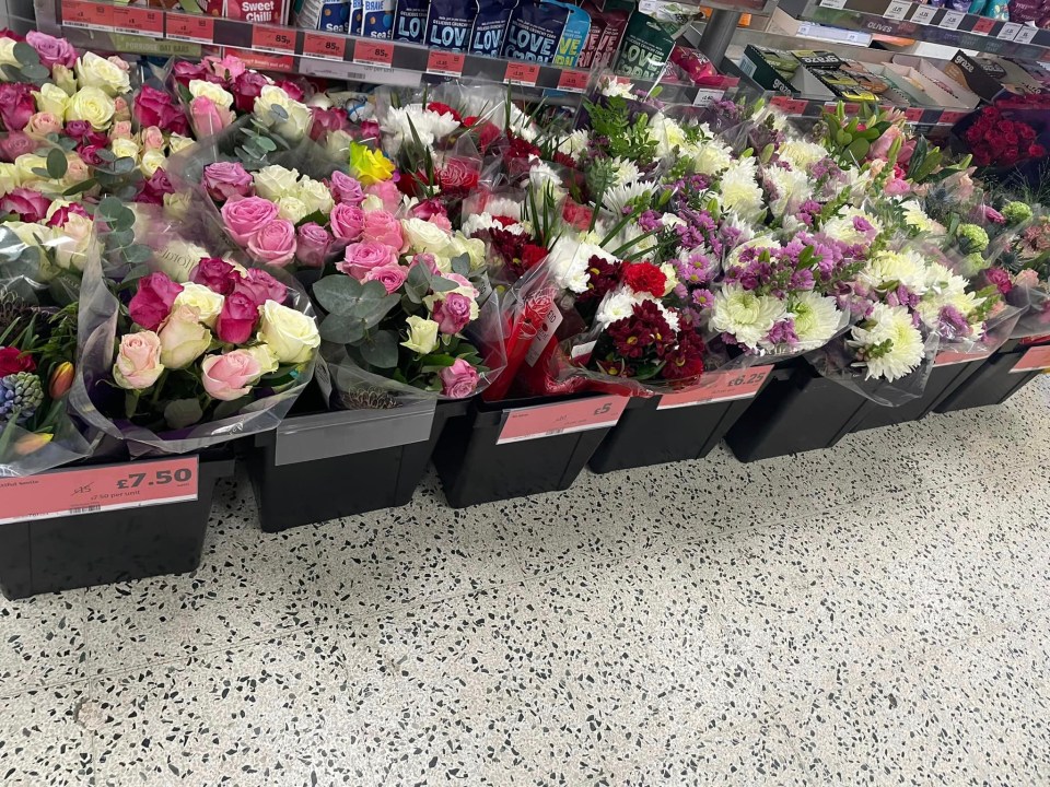 Valentine’s Day flowers have also been reduced