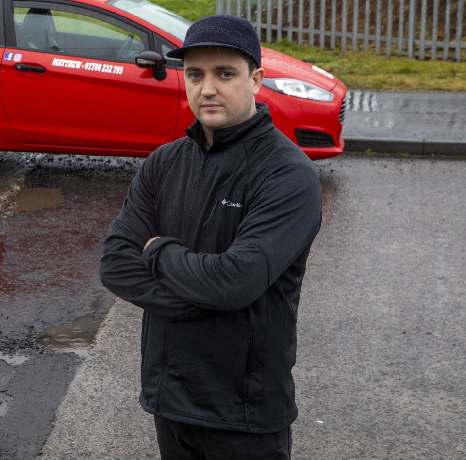 Driving instructor Matthew Worthington is offering 'pothole avoidance lessons' to his students