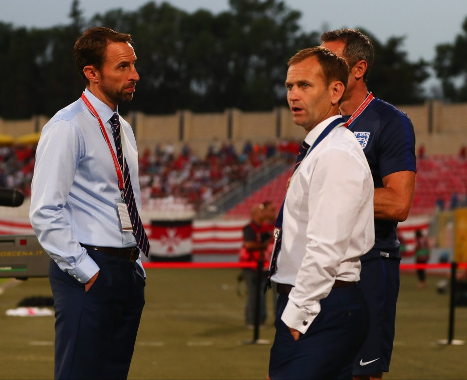 England boss Gareth Southgate with Dan Ashworth while he was FA technical director