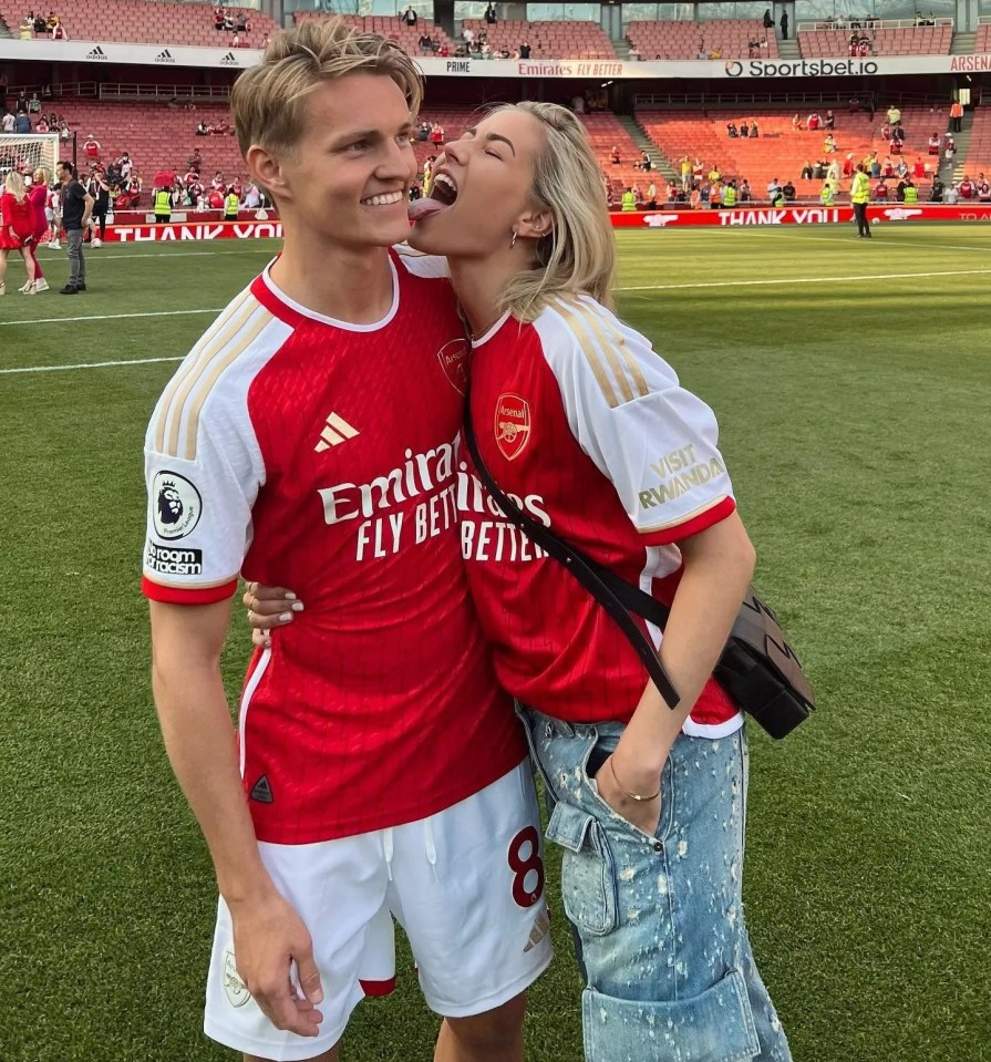 Odegaard and Helene went public with their relationship last summer