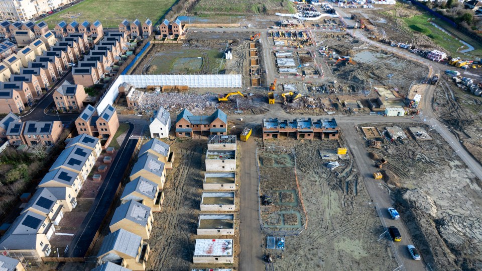 Diggers have now demolished dozens of newbuilds at the Darwin Green site in Cambridge