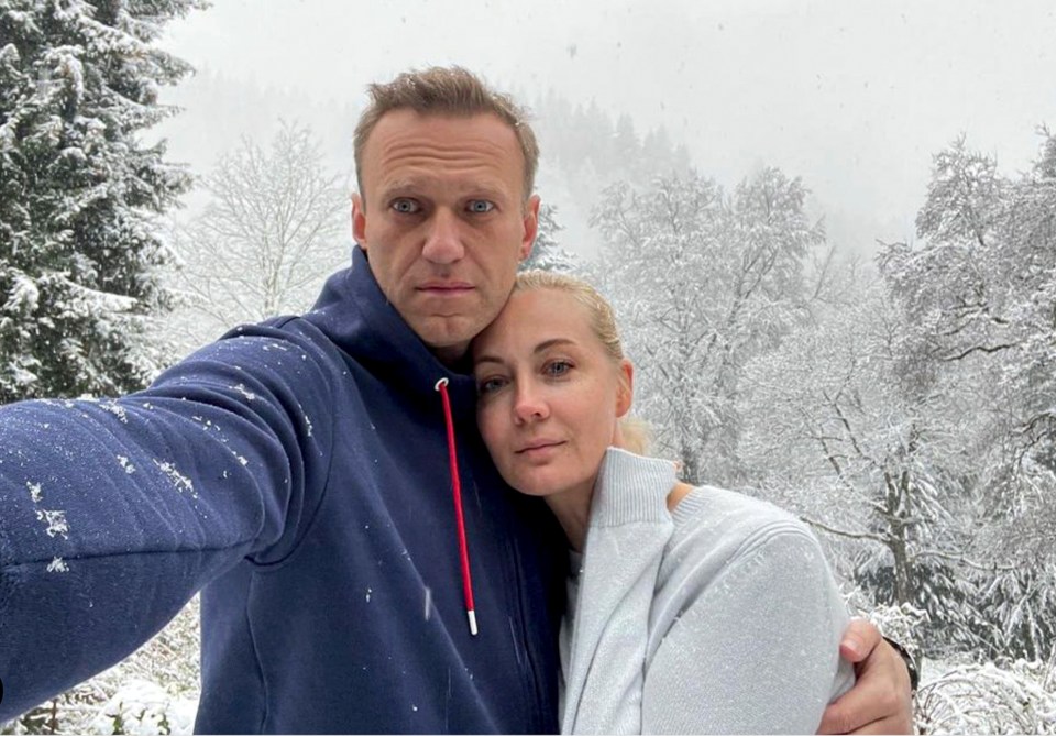 Alexei Navalny with his wife, Yulia