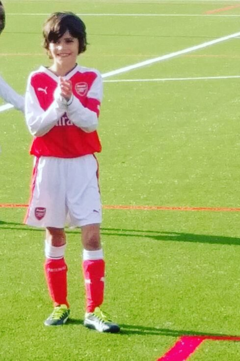 The youngster captained the Gunners at U9s level