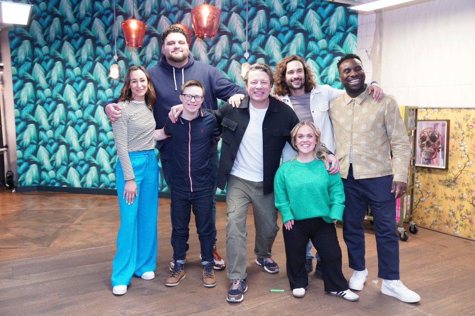 Jamie Oliver hosted an awards ceremony at his London kitchen for winners and celebrity judges. Joe Wicks, Ellie Simmons, Jessica Ennis and Mary Berry Picture: Arthur Edwards.Jamie with Celebrity judges