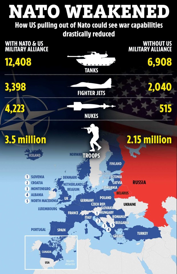 a poster that says nato weakened on it