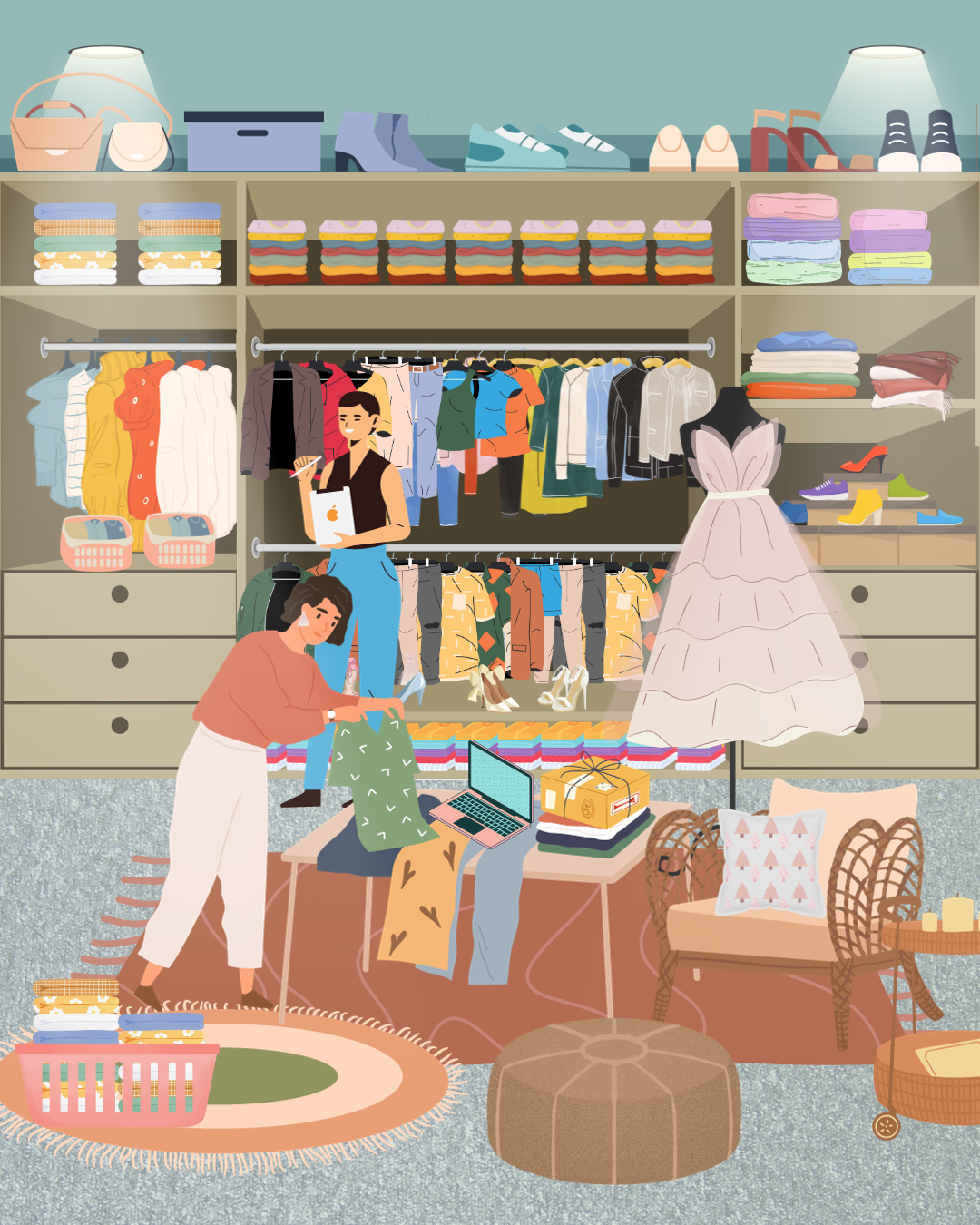 Can you spot all four of the missing dresses here?