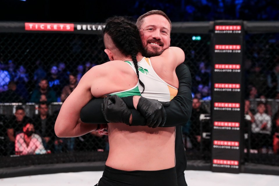 Kavanagh embracing head coach John Kavanagh