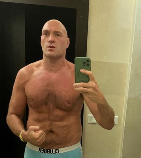 Fury took to Instagram to share a picture of his body transformation