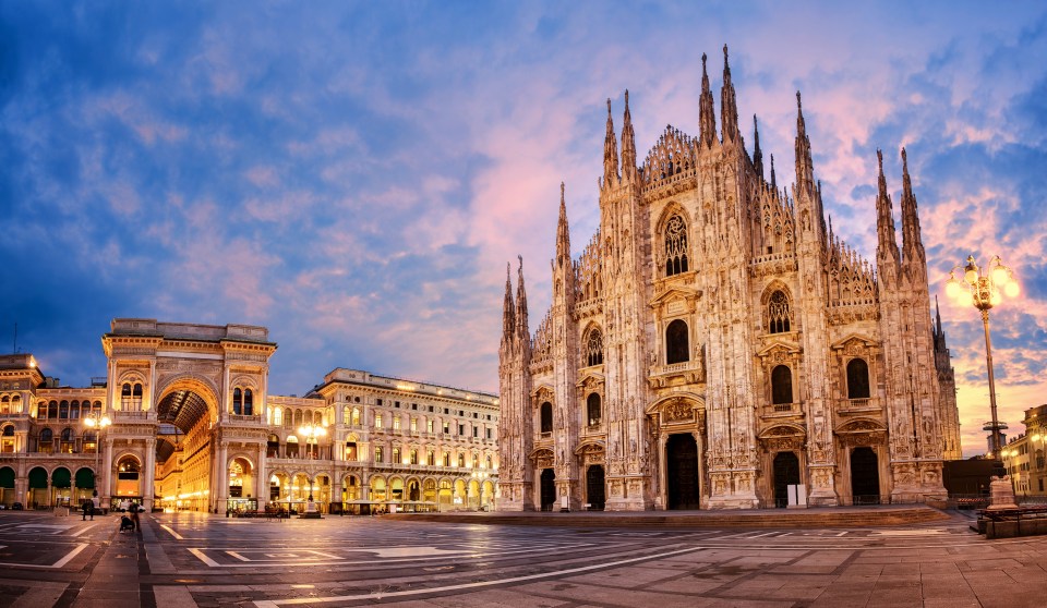 Milan Cathedral, Duomo di Milano, Italy, one of the largest churches in the world on sunrise; Shutterstock ID 700247896; purchase_order: -; job: -; client: -; other: -