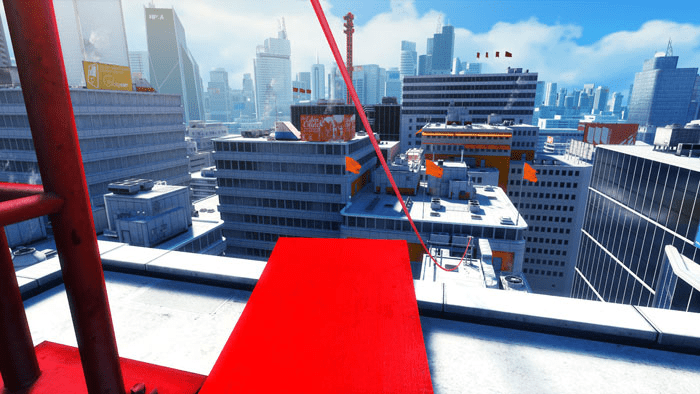 Mirror's Edge was praised for its art style where interactable objects were coloured red