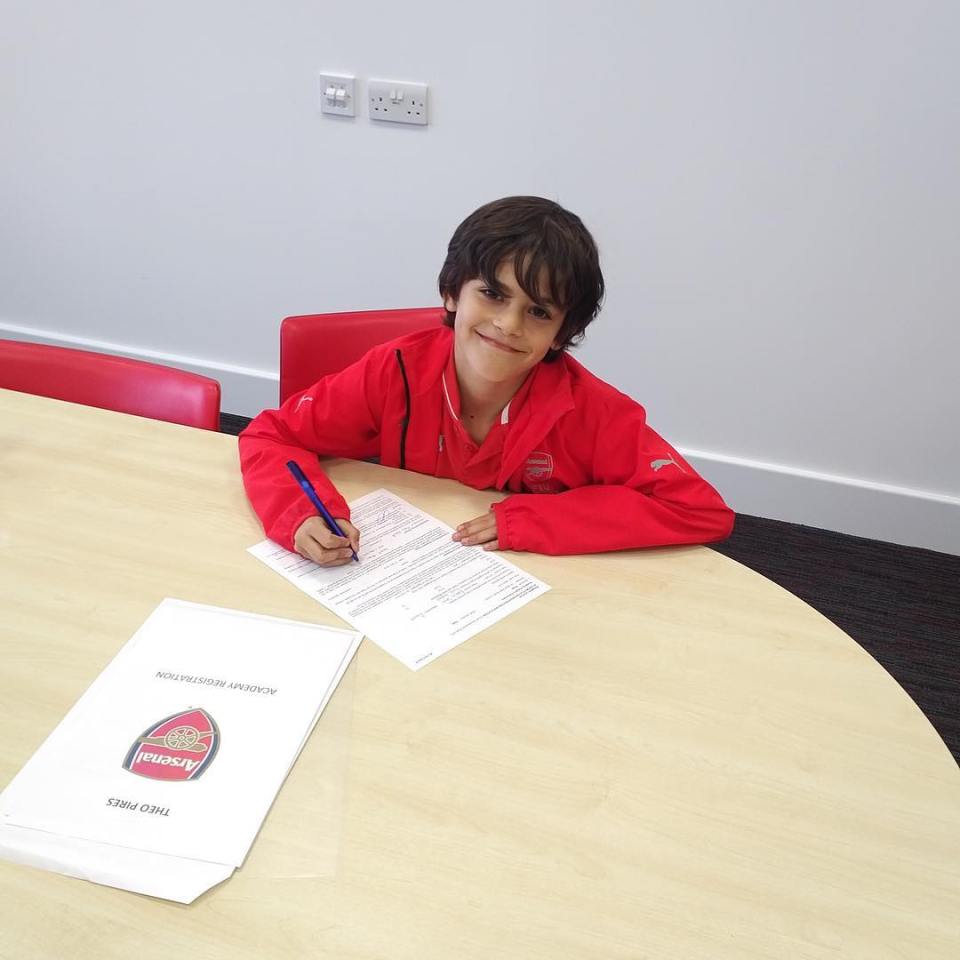 Theo signed for the Arsenal academy back in 2016