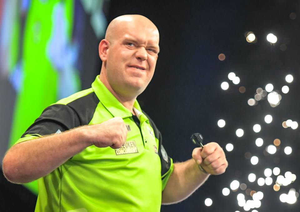 Michael van Gerwen edged out a tight final