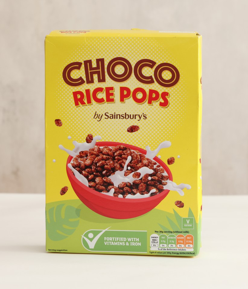 Sainsbury's choco rice pops did poorly in terms of taste and texture