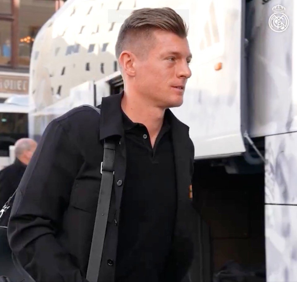 Toni Kroos was among the players on the bus