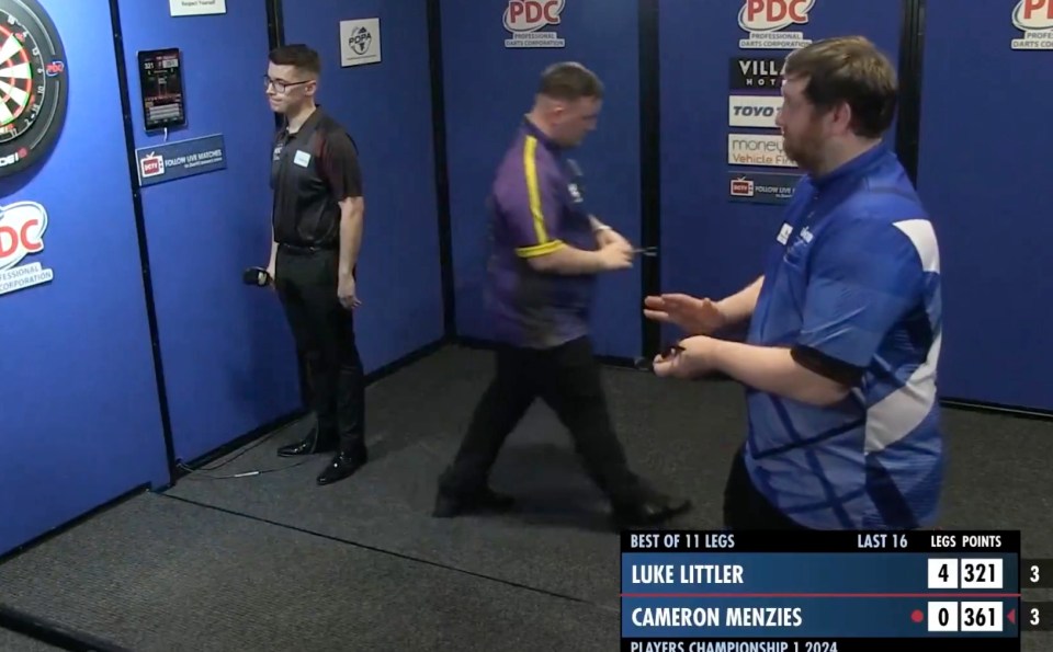 Littler missed the final dart but still went on to win the match