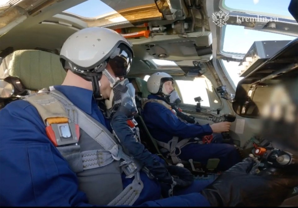 Vladimir Putin takes a flight in Russia's Tu-160M strategic nuclear bomber