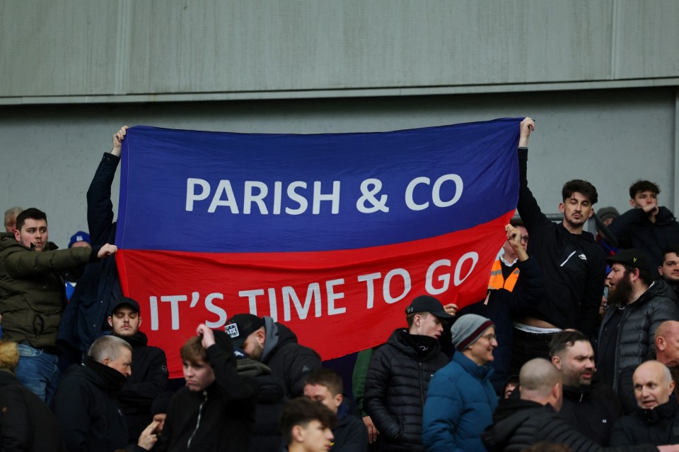 Furious Crystal Palace fans vent their frustration at owner Steve Parish