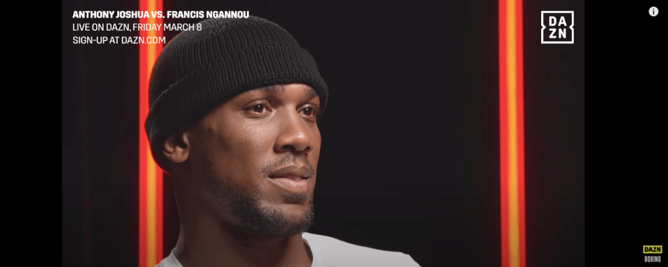 Anthony Joshua shut Francis Ngannou down following a boast about flooring Tyson Fury