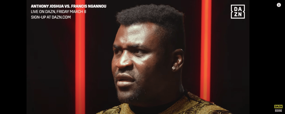 Ngannou was confronted by AJ in a face to face