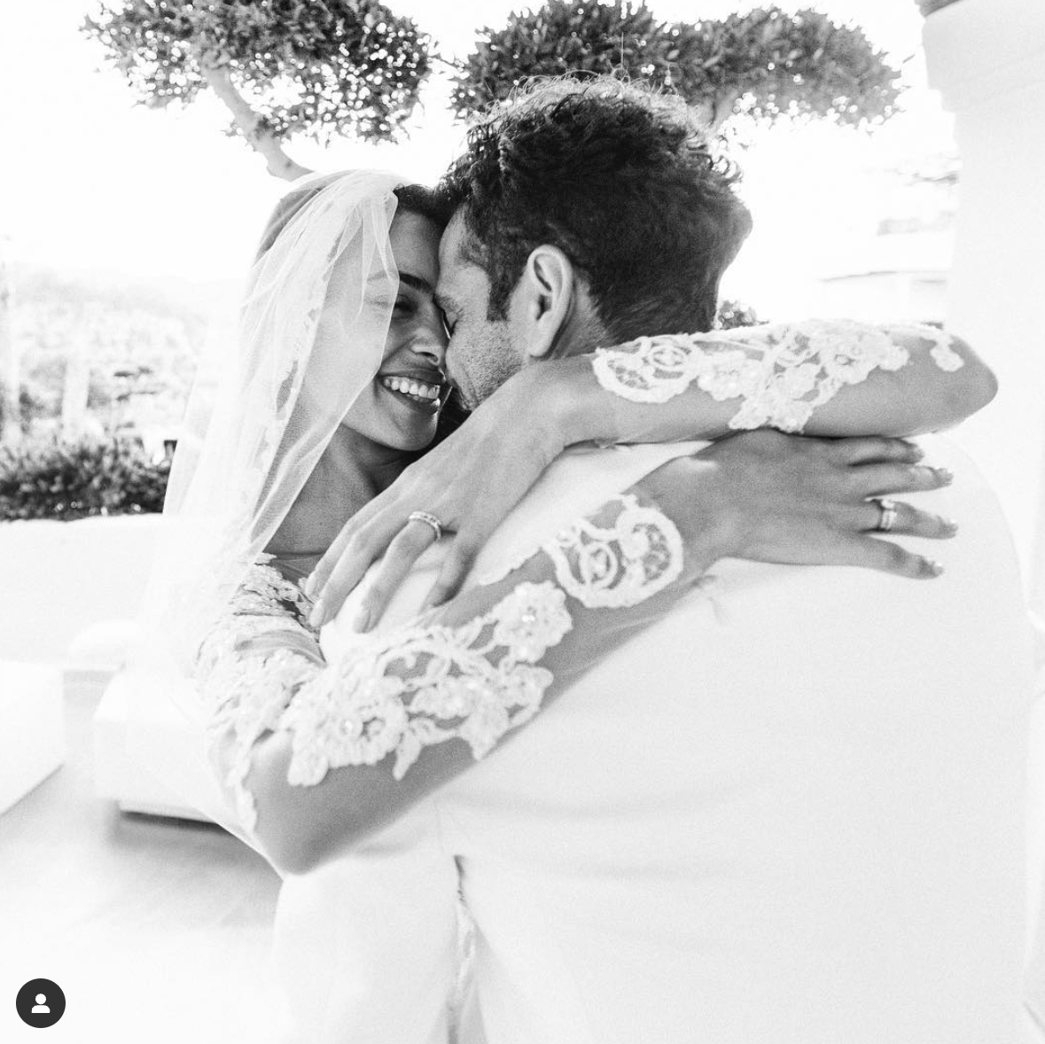 Alves' wedding to Sanz in 2017