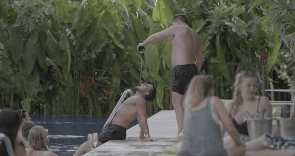 The Towie cast are letting loose around the pool in Bali