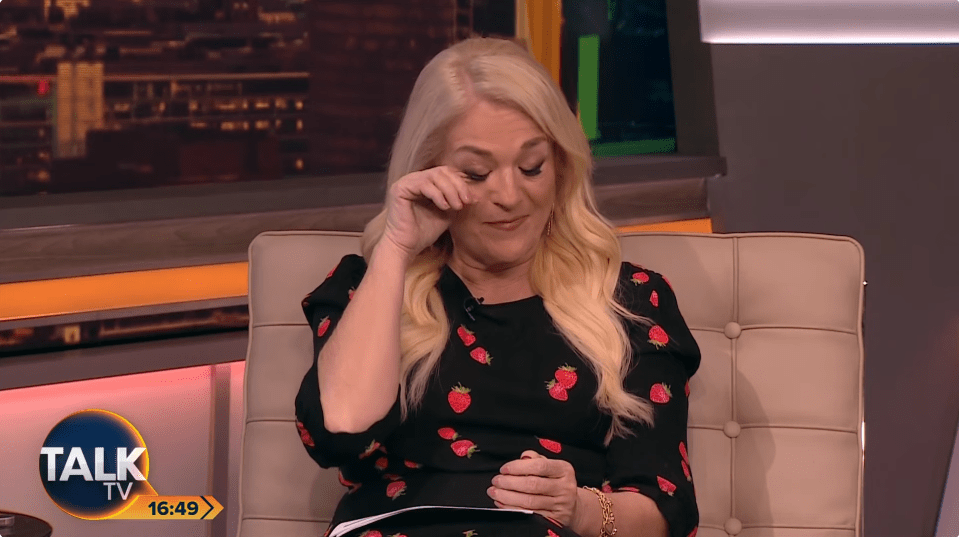 Vanessa Feltz was left crying after a 'personal' exchange on TalkTV