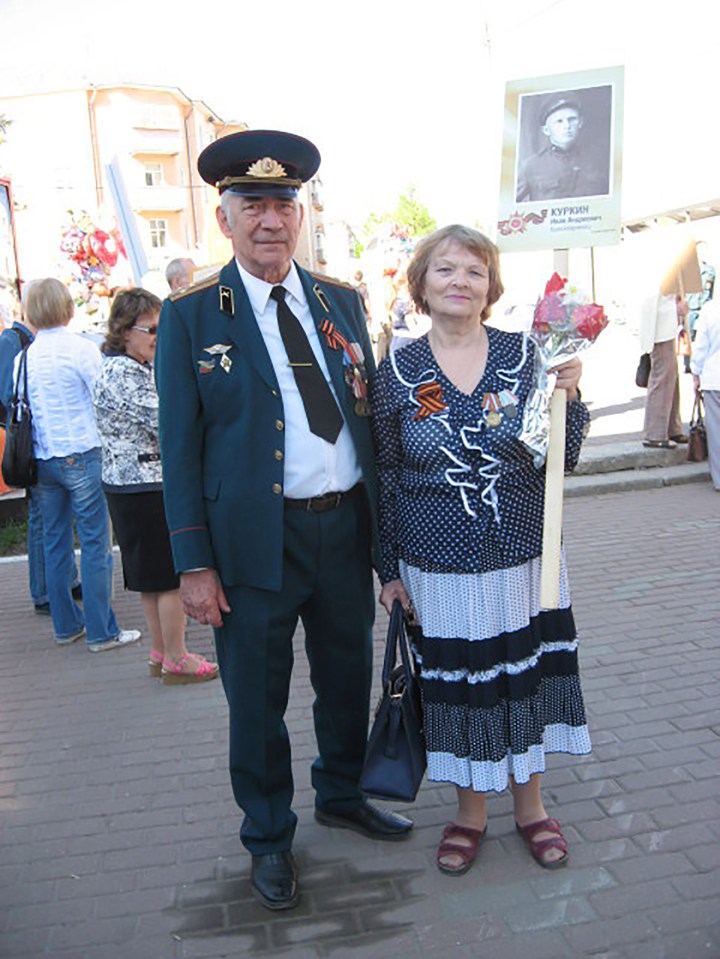 Stanislav Syrsky, 84, (L) Russian based father of new Ukrainian commander-in-chief Oleksandr Syrsky, 58
Stanislav pictured with his wife Liudmila (R)