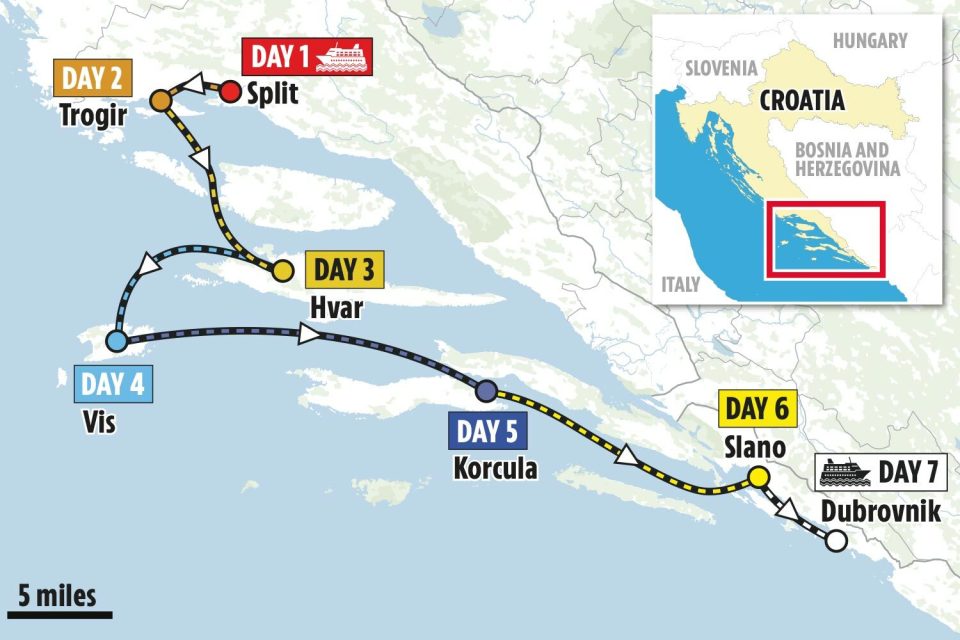 The cruise route