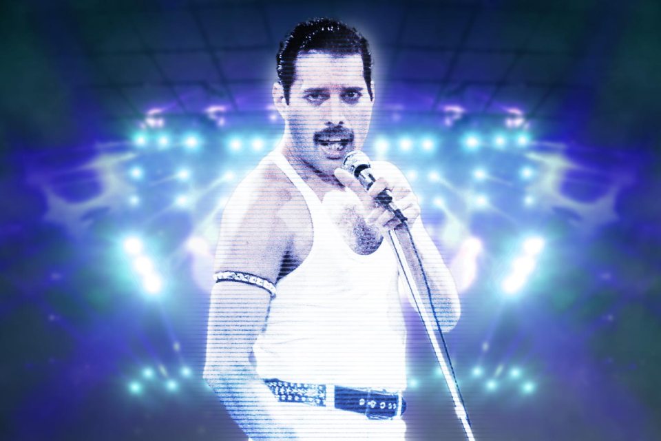 Our mock up of Freddie Mercury as a little silhouetto