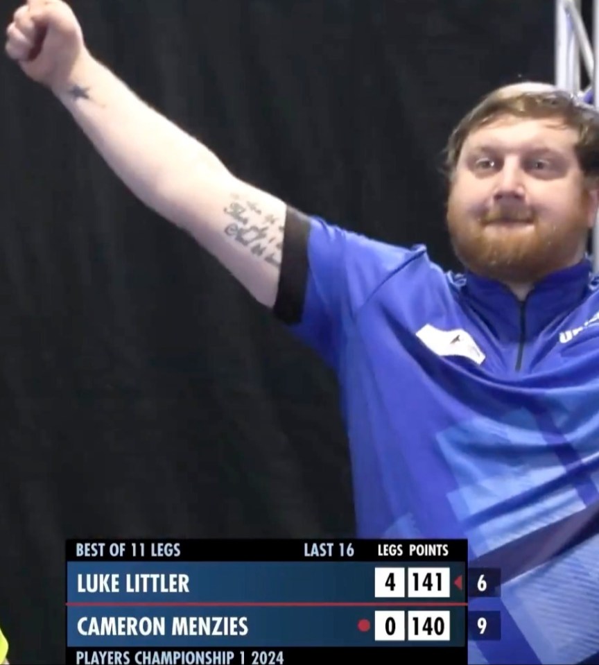 Cameron Menzies was delighted when Littler set himself up for another epic checkout