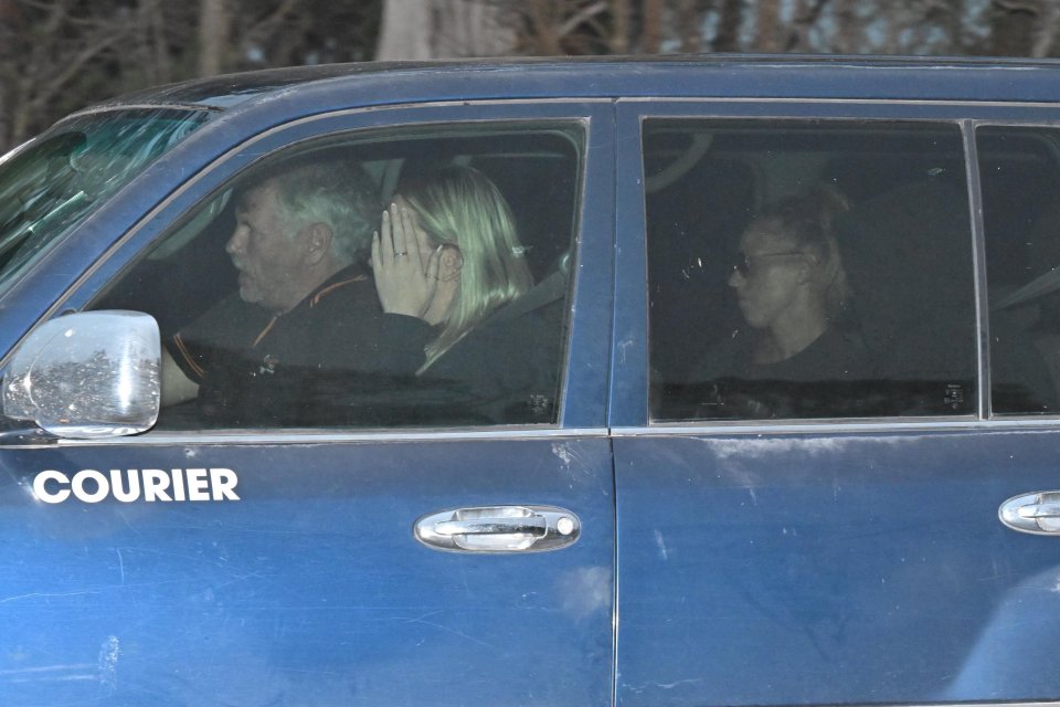 Mr Baird's family members pictured arriving at the scene in Bungonia today