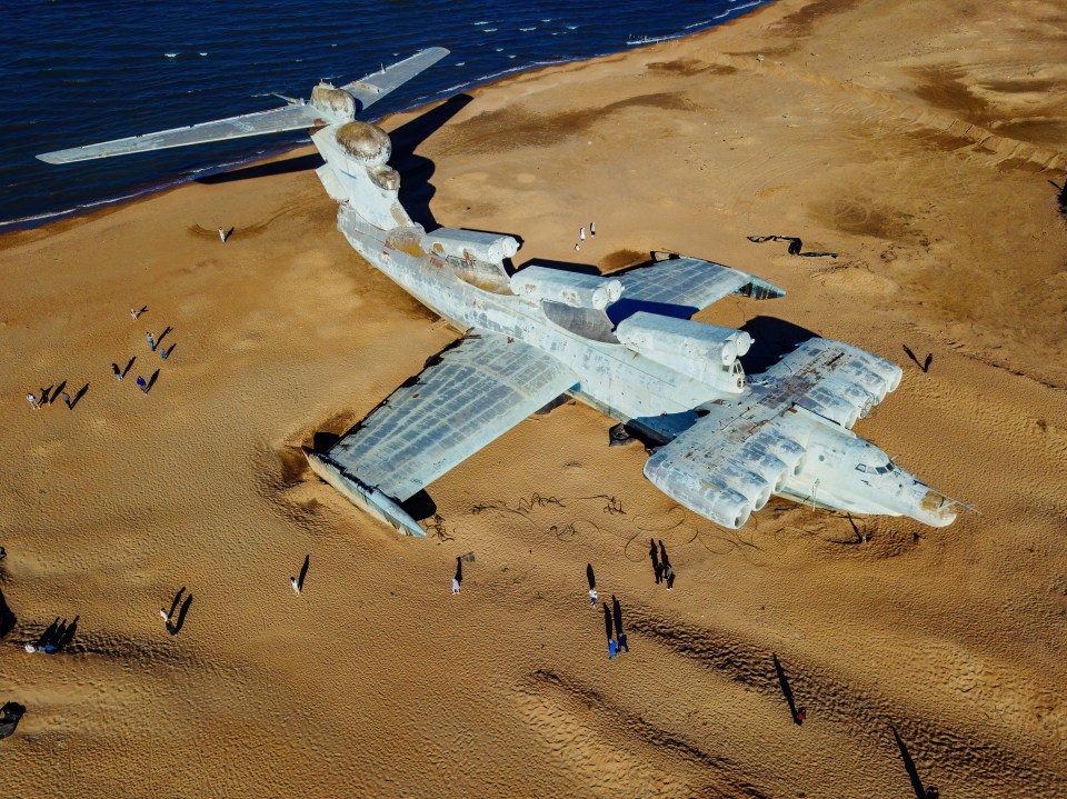 The Soviet Lun-class ekranoplan lay dormant on the coast of the Caspian Sea for more than 30 years