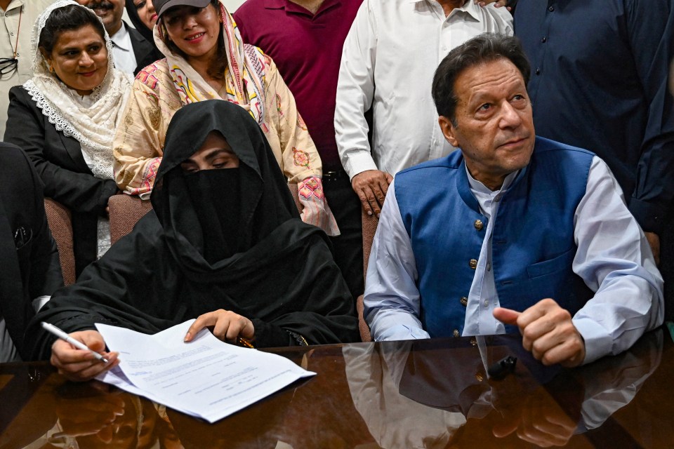 Pakistan’s former Prime Minister, Imran Khan with his wife Bushra Bibi