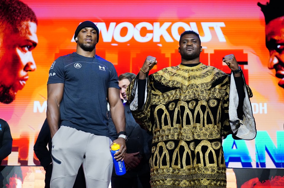 Anthony Joshua faces Francis Ngannou on March 8