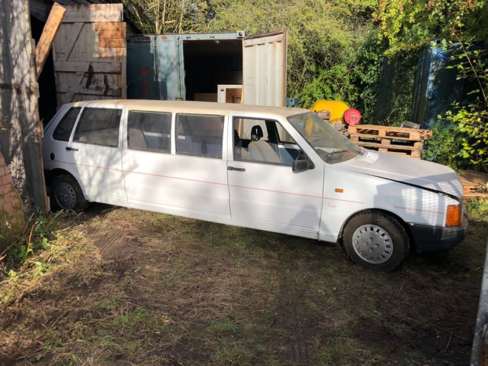 It's thought the Fiat Uno was converted into a limo for an ad