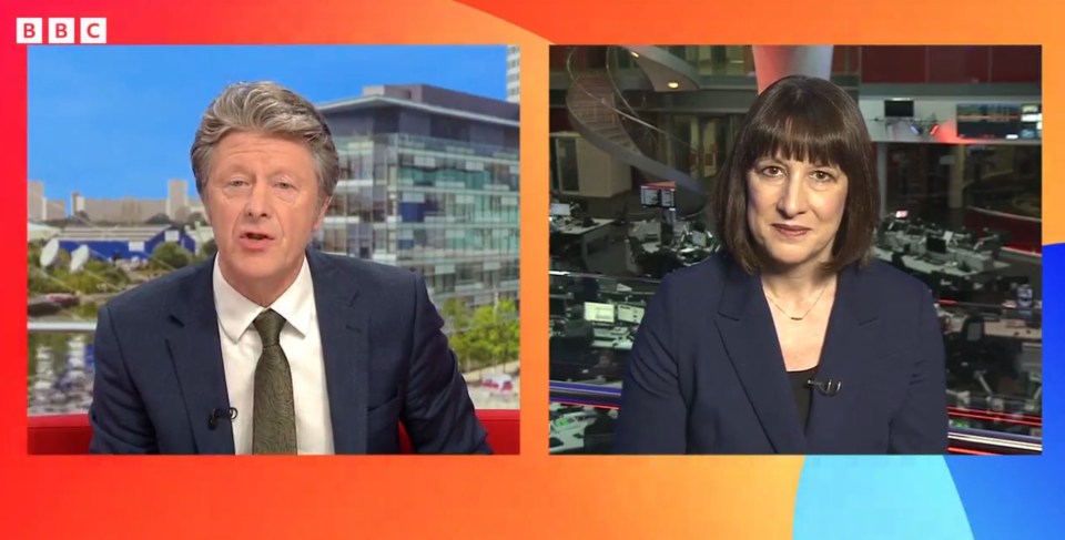 BBC Breakfast presenter Charlie Stayt interviewed politician Rachel Reeves this morning