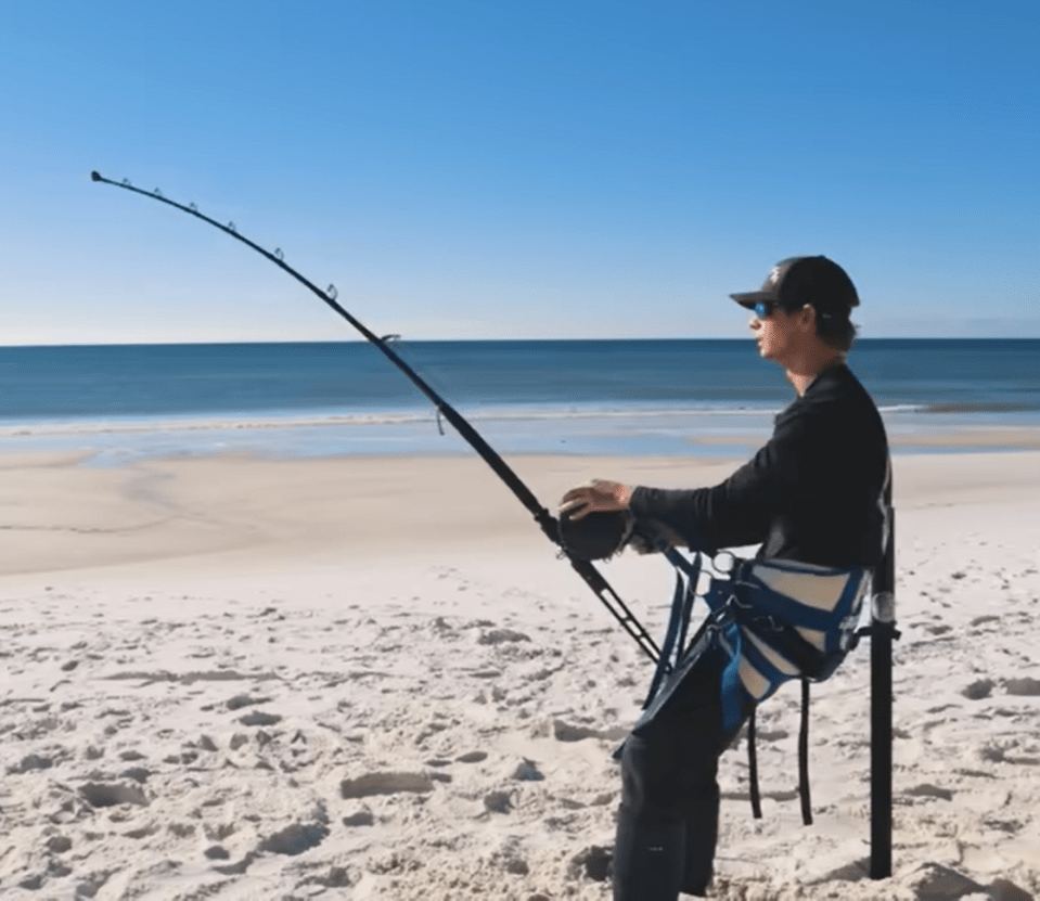 Shark expert Kenny single-handedly reeled in a 12-foot shark