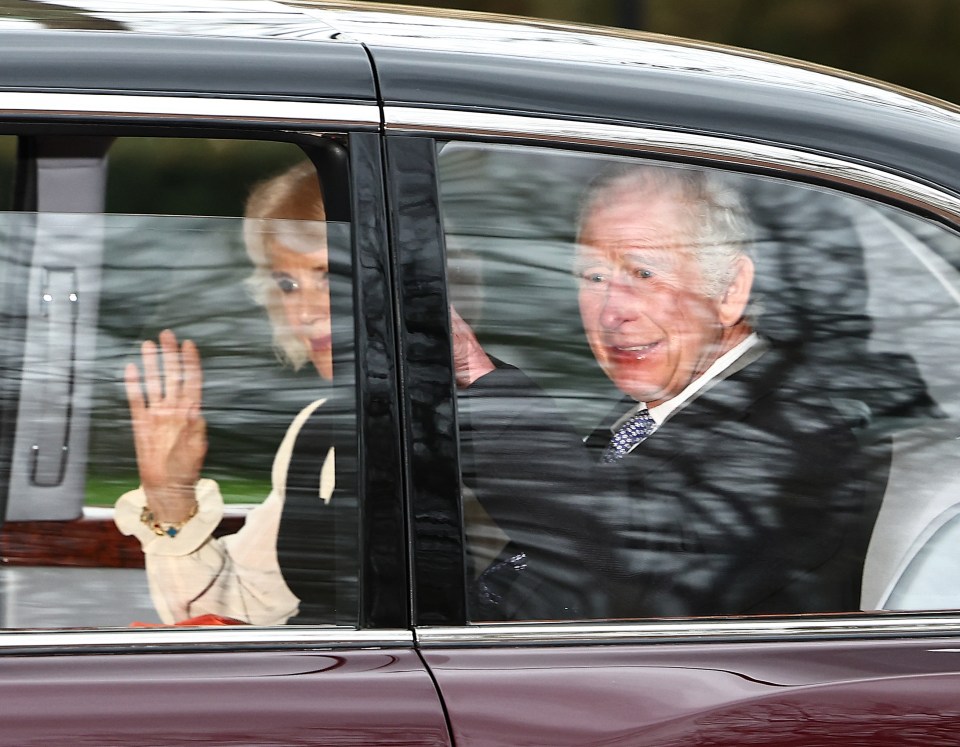 Charles was seen for the first time since his shock cancer diagnosis