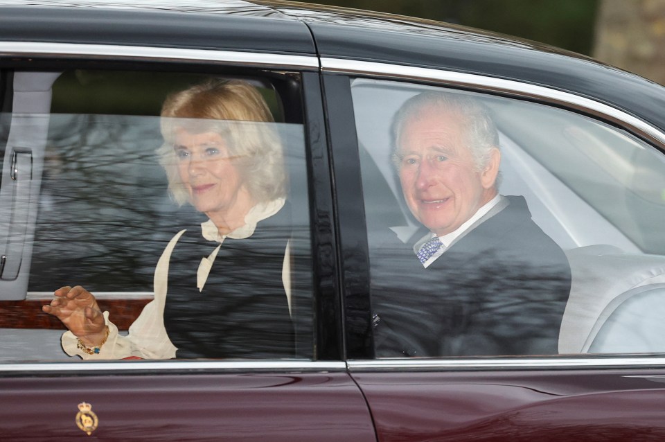 Charles and Camilla leaving Clarence House on Tuesday