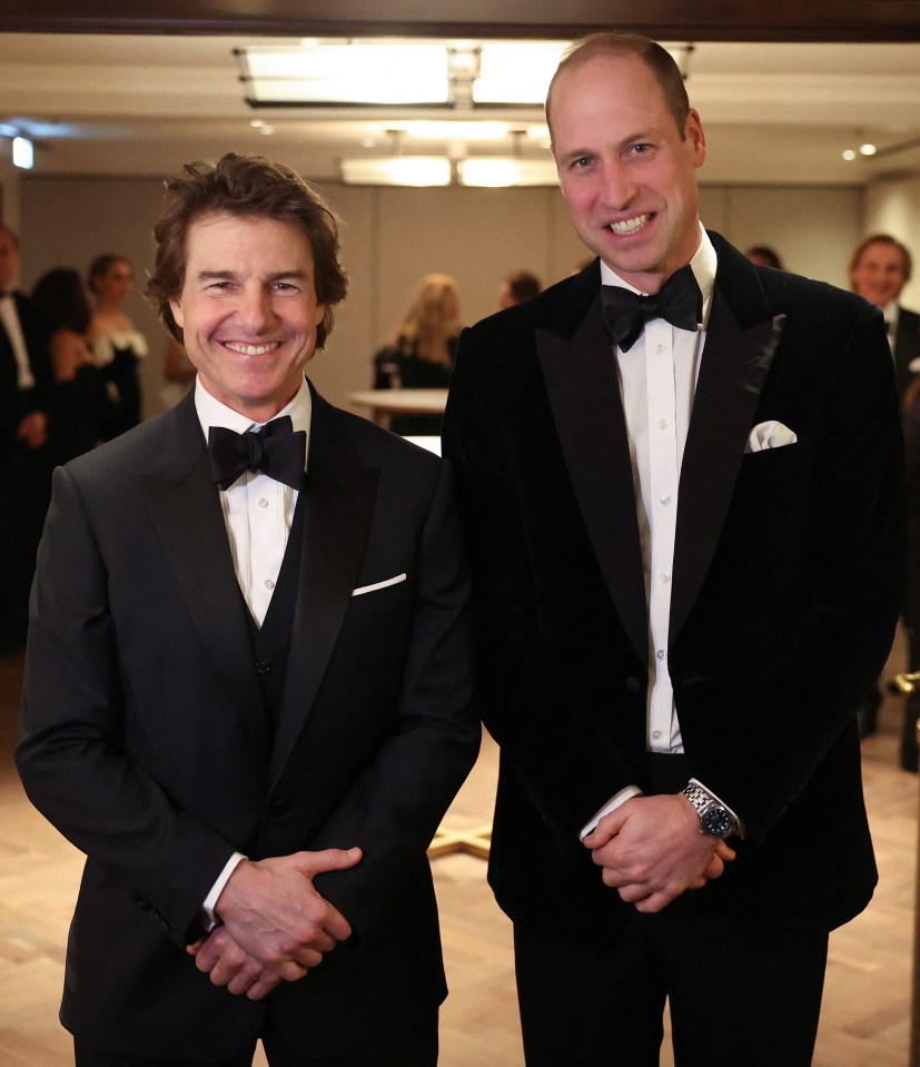 Last night, Prince William attended a London Air Ambulance fundraising gala in London's Raffles Hotel with Tom Cruise