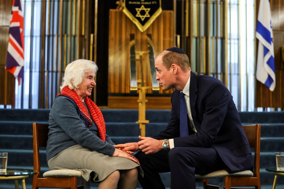 Prince William met Holocaust survivors at the Western Marble Arch Synagogue today