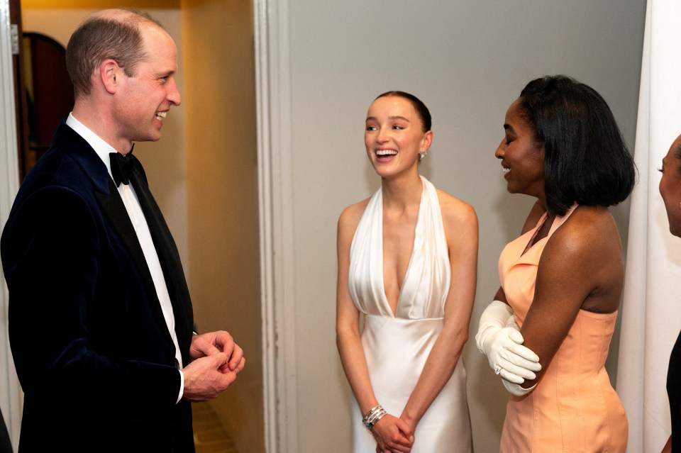 She met with Prince William alongside Ayo Edebiri, Sophie Wilde and Mia McKenna-Bruce